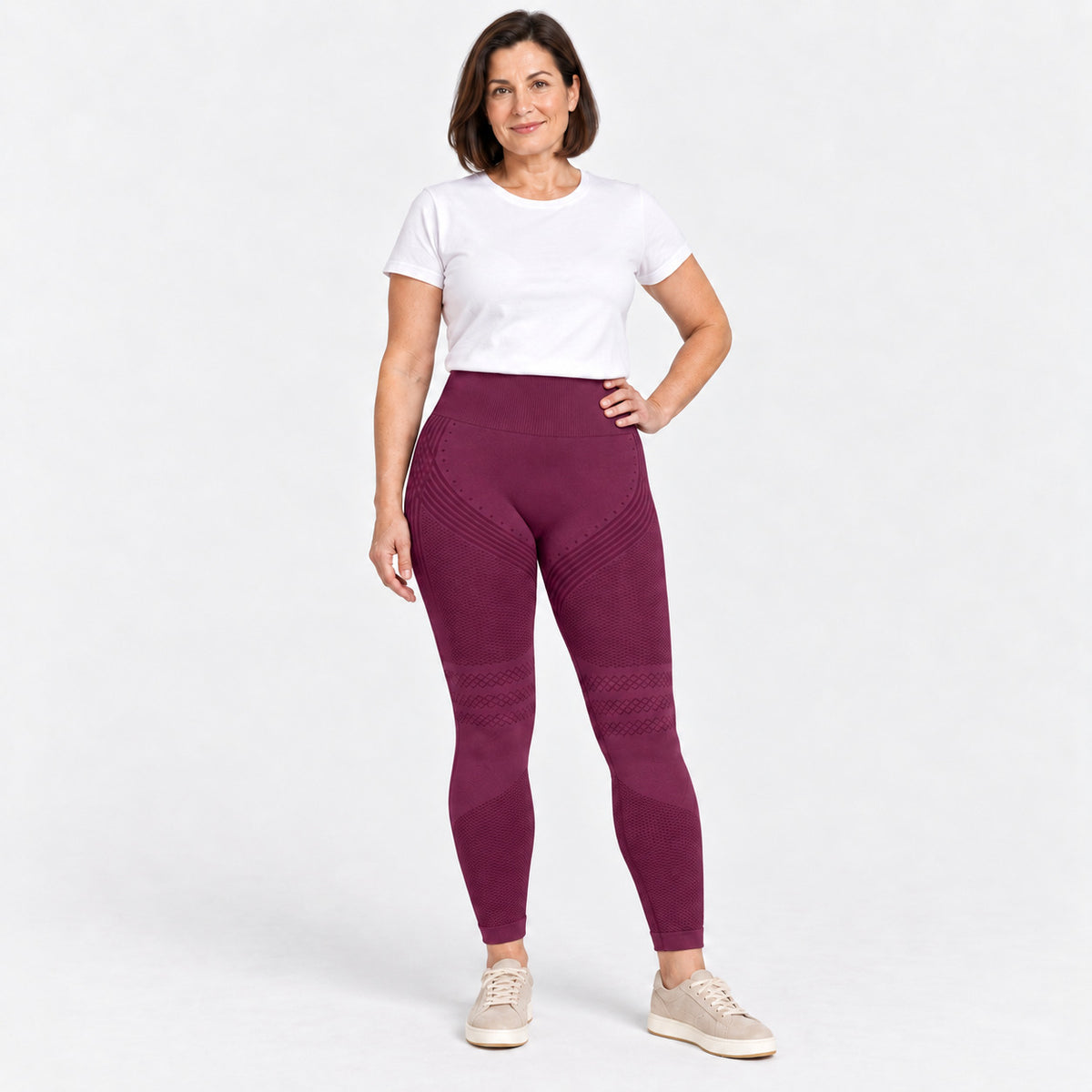 Slimpur Kompressions-Leggings in Beere